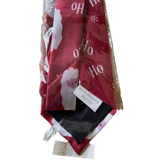 Red Musical Press Here Novelty Christmas Tie Plays Jingle Bells 54" - Picture 5 of 7